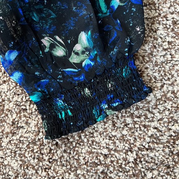 Anthropologie ruched floral mini dress - Picture 7 of 10